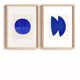 Duo de peintures - Neo et Plum - bleu majorelle - signées Eawy