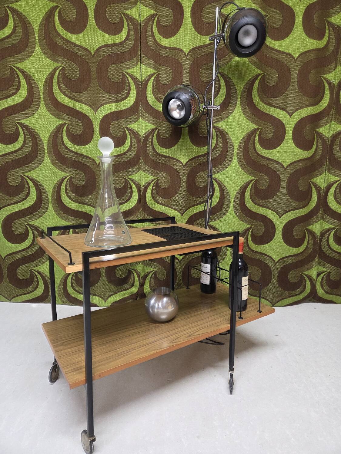 1970s vintage bar cart