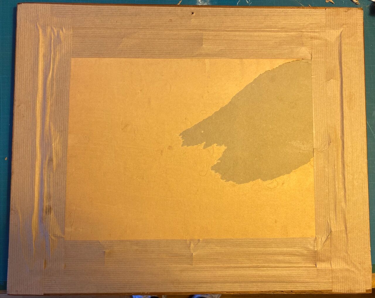 Old painting, still life with tulips, 70-80s