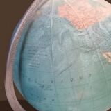 Vintage illuminated glass globe world map - 1940s