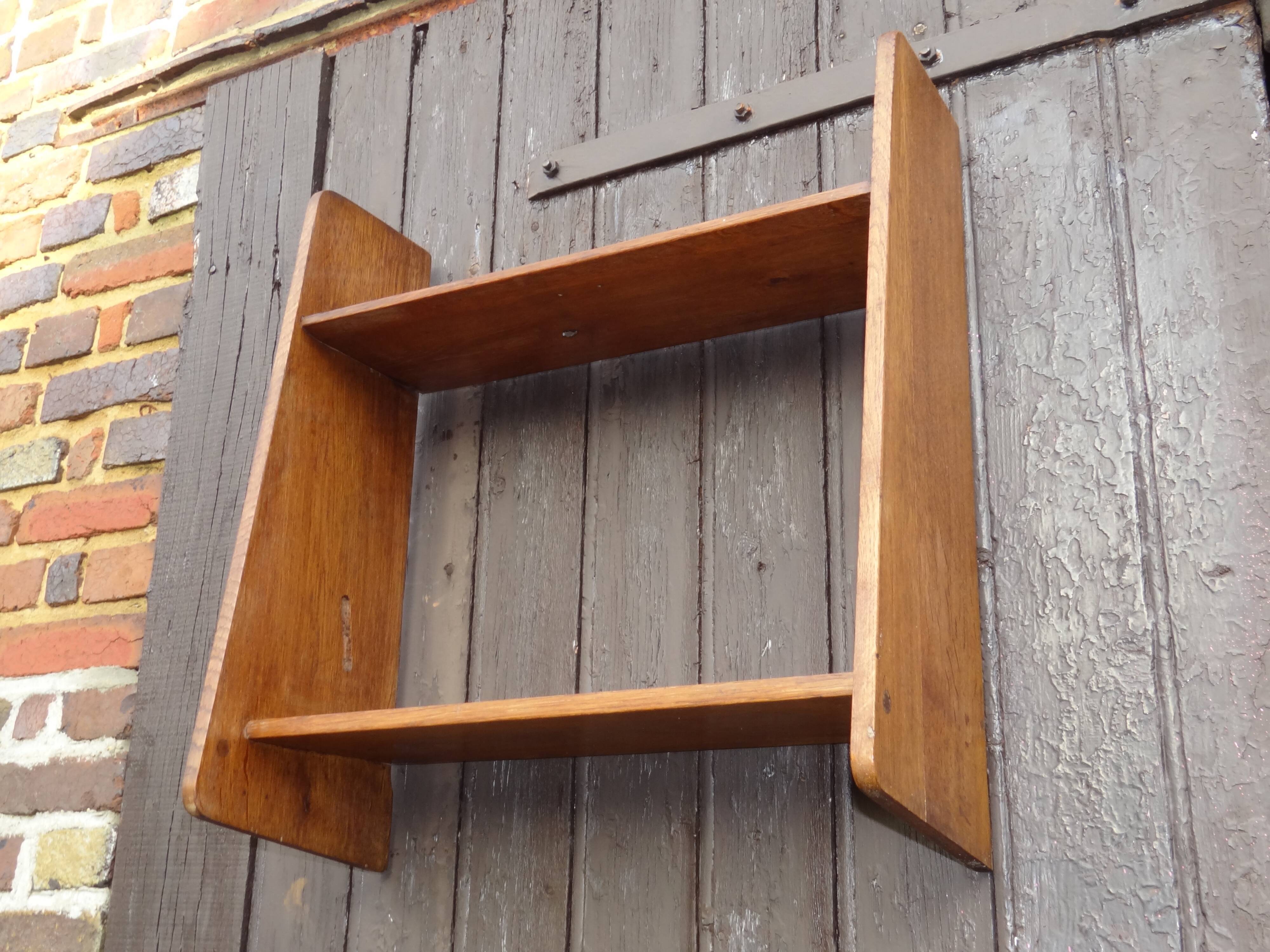 Étagère murale 1950 en bois naturel clair