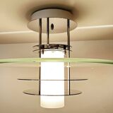 Vintage Glass Chrome Light