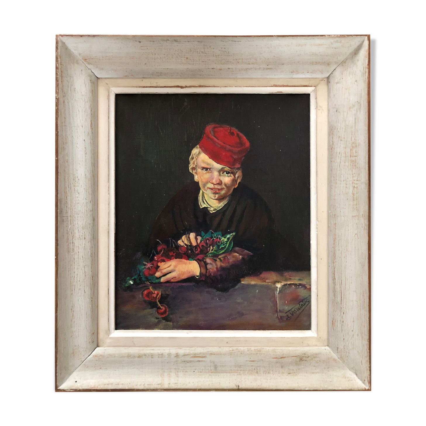 Oil on canvas: The Cherry Boy