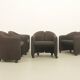 Set of four PS142 armchairs by Eugenio Gerli for Tecno, Italy, 1966.