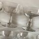 Set of 8 19th crystal crystal glasses with matching flat ribs