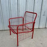 Vintage 80s grid armchair