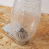 Metal and bubbled glass wall light