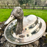Duck Serving Platter – Vintage French EPNS Silver Plated Game Dish
