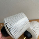 Pair of vintage glass/metal wall lights / circa 1950s 1960s