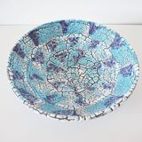 Large ceramic dish Fat lava Vallauris