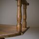 Swivel armchair in carved oak with ball bearings, early 20th century.