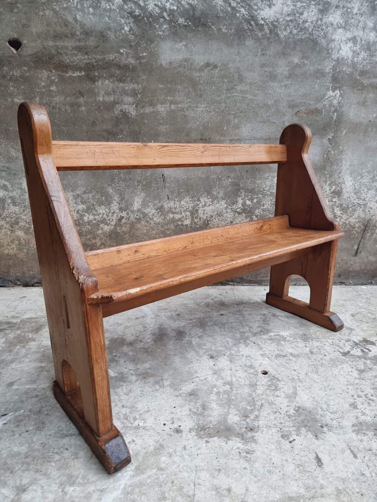 Antique wooden bench church bench hall bench 120 cm