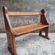 Antique wooden bench church bench hall bench 120 cm