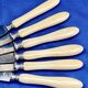 6 antique dessert cheese knives from the 19th century