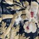 Antique hand-stitched boutis bedspread, floral fabric, 19th century.