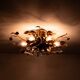 Wonderful gilded florentine flush mount light by Banci Firenze 1970s Italy