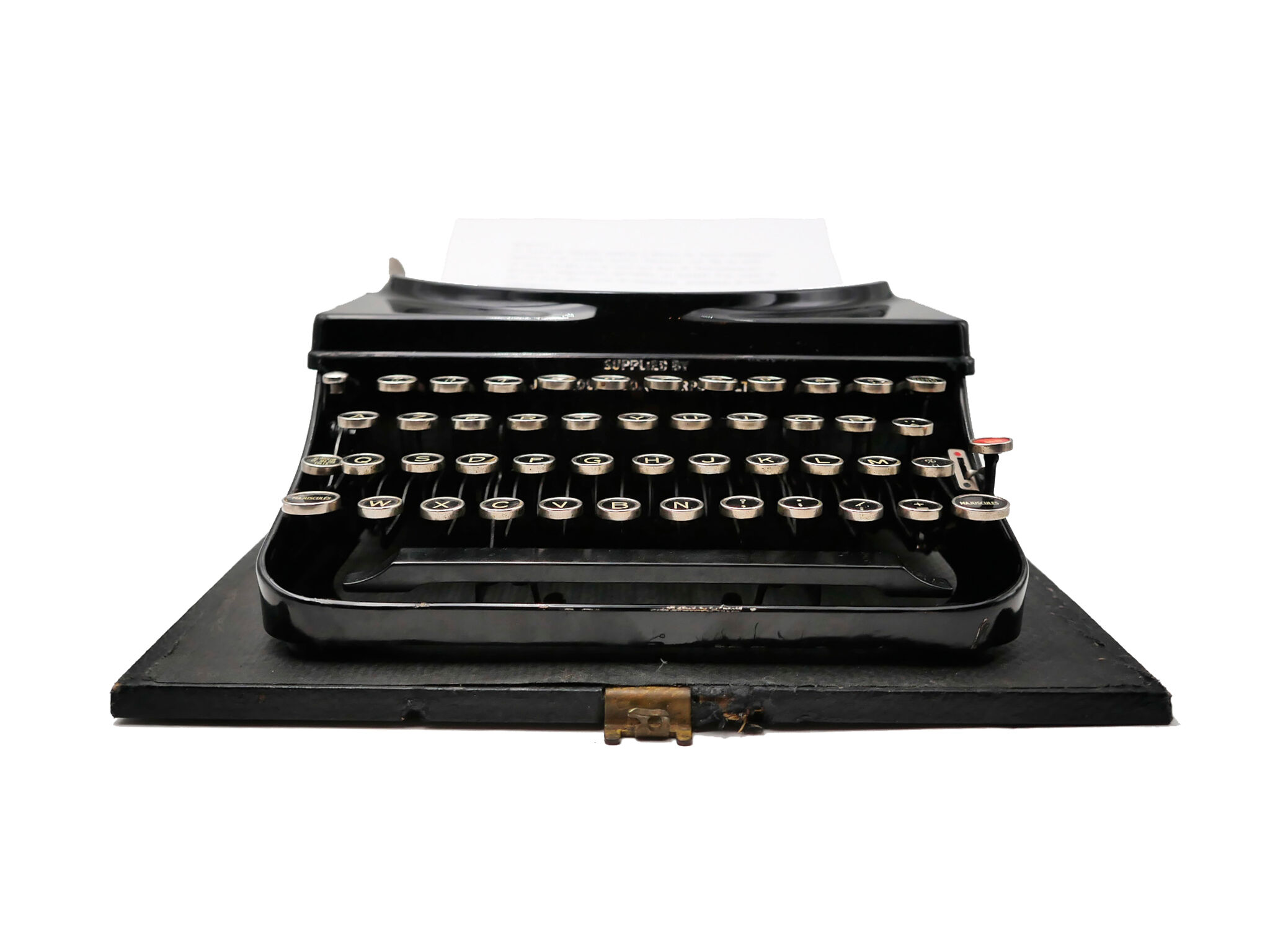 Typewriter Remington model 5T black usa revised ribbon new