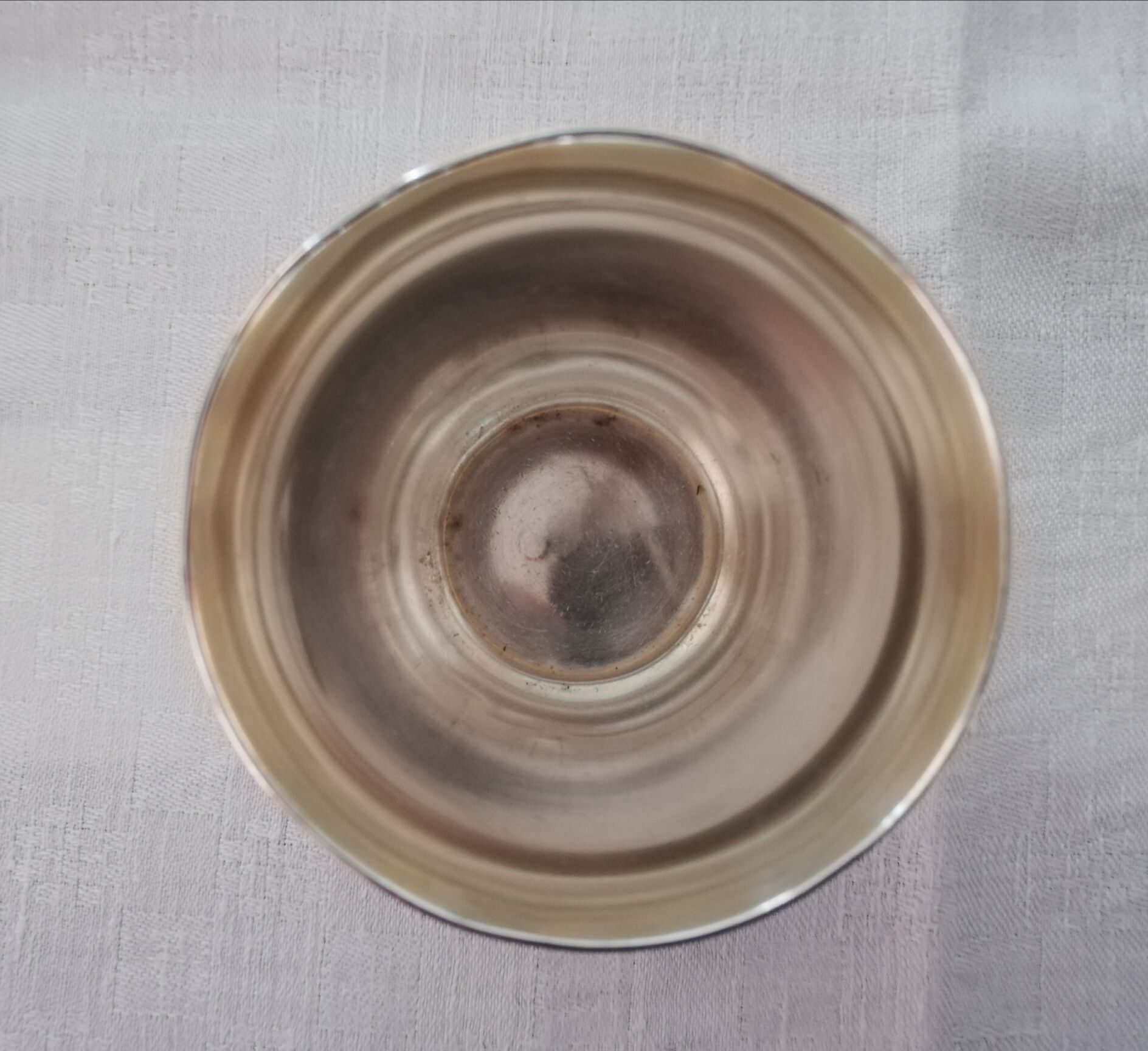 Timbale Christofle in silver metal undulation model by Luc Lanel