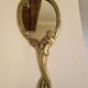 Old bronze mirror by hand, art deco woman's nude