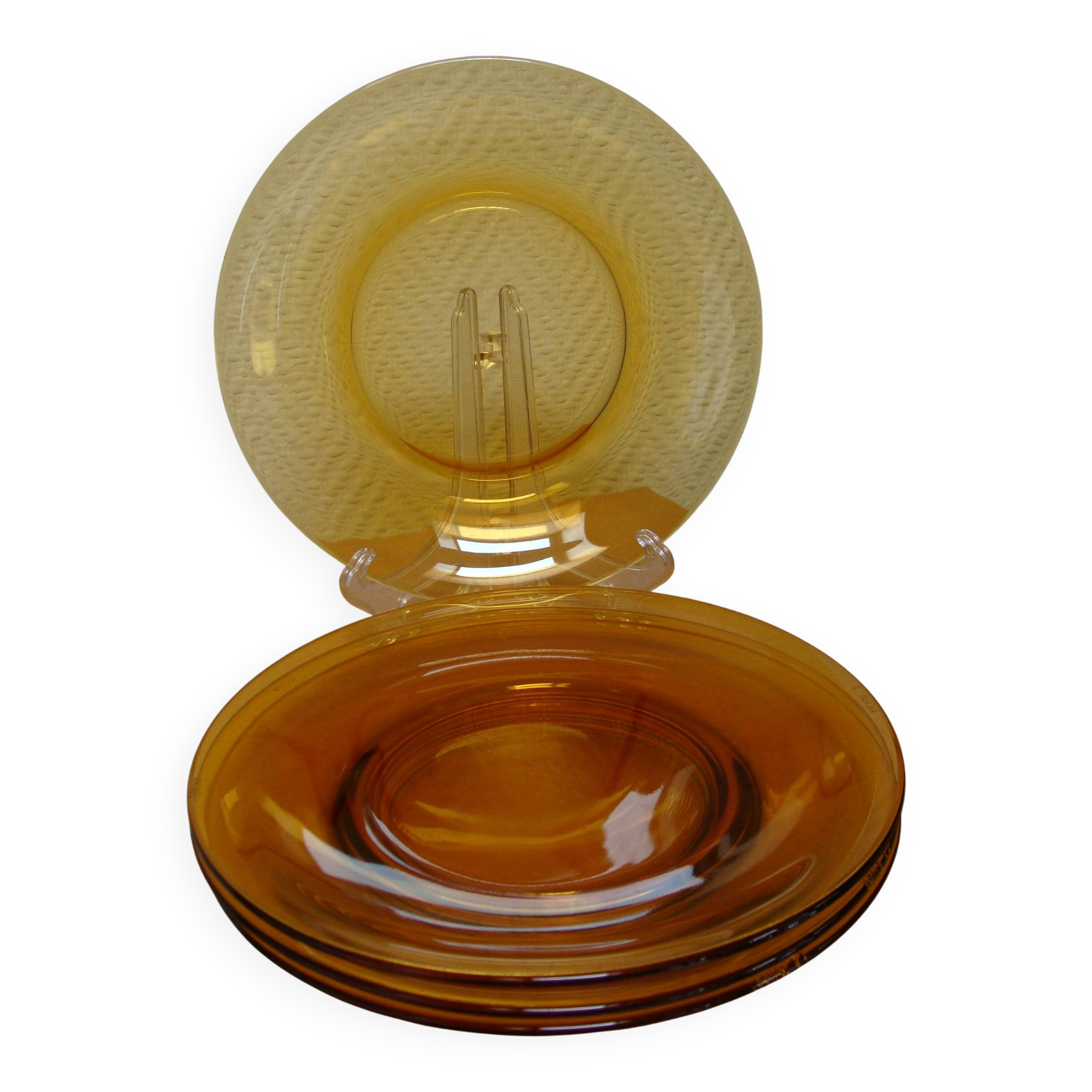 Vereco glass dessert plates