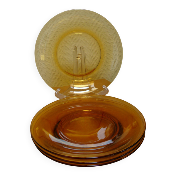 Assiettes à dessert en verre Vereco