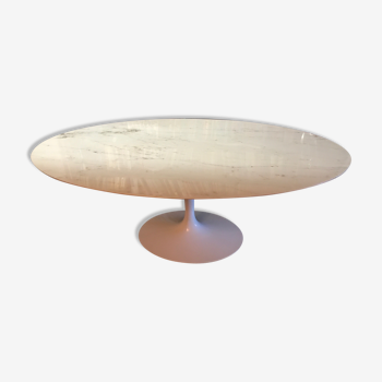 Table Knoll Saarinen ovale en marbre Calacatta 198cm