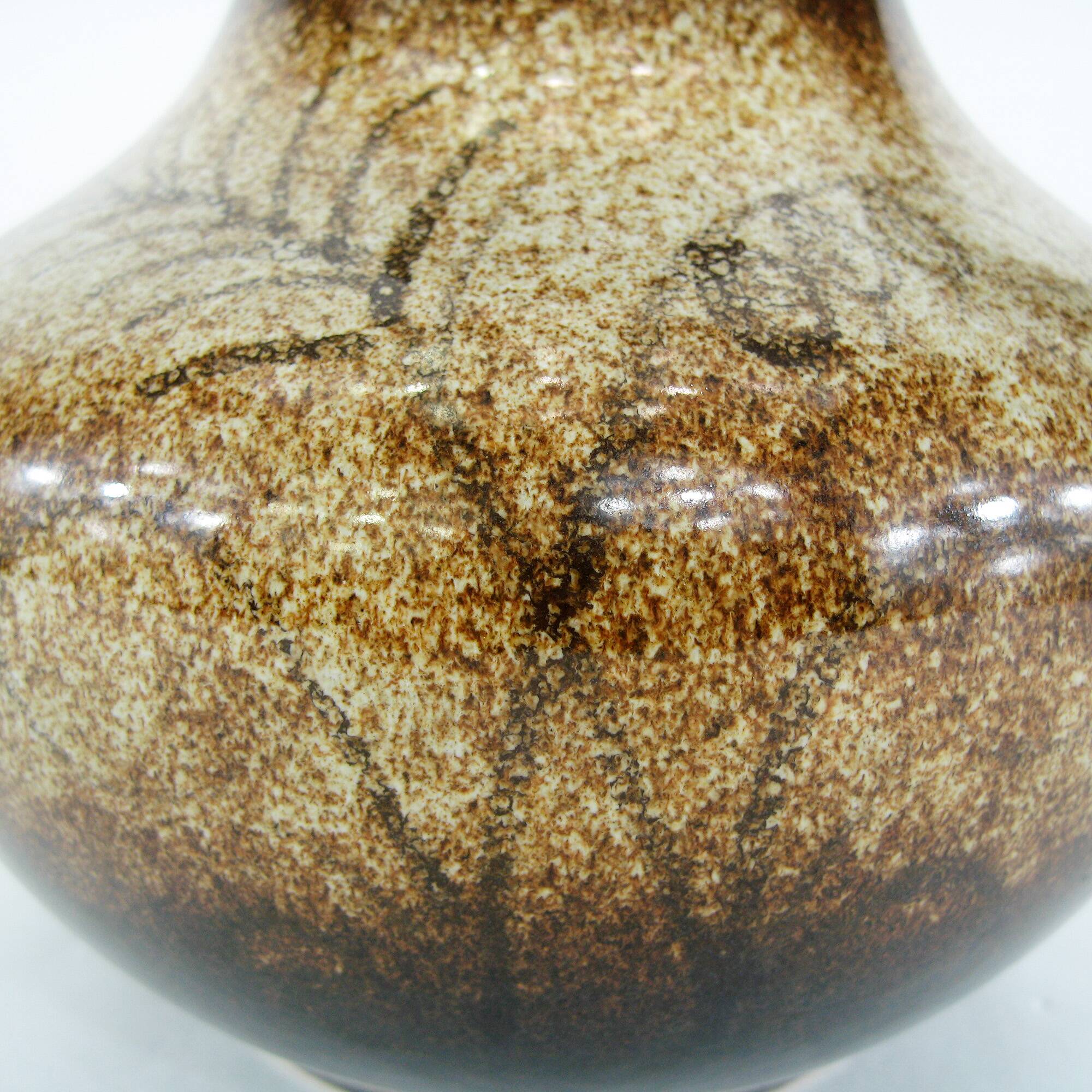 Brown Pitcher Vase - Scheurich West Germany Pottery - Vintage 70s