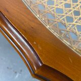 Chippendale Coffee Table in Wood, Canning and Glass