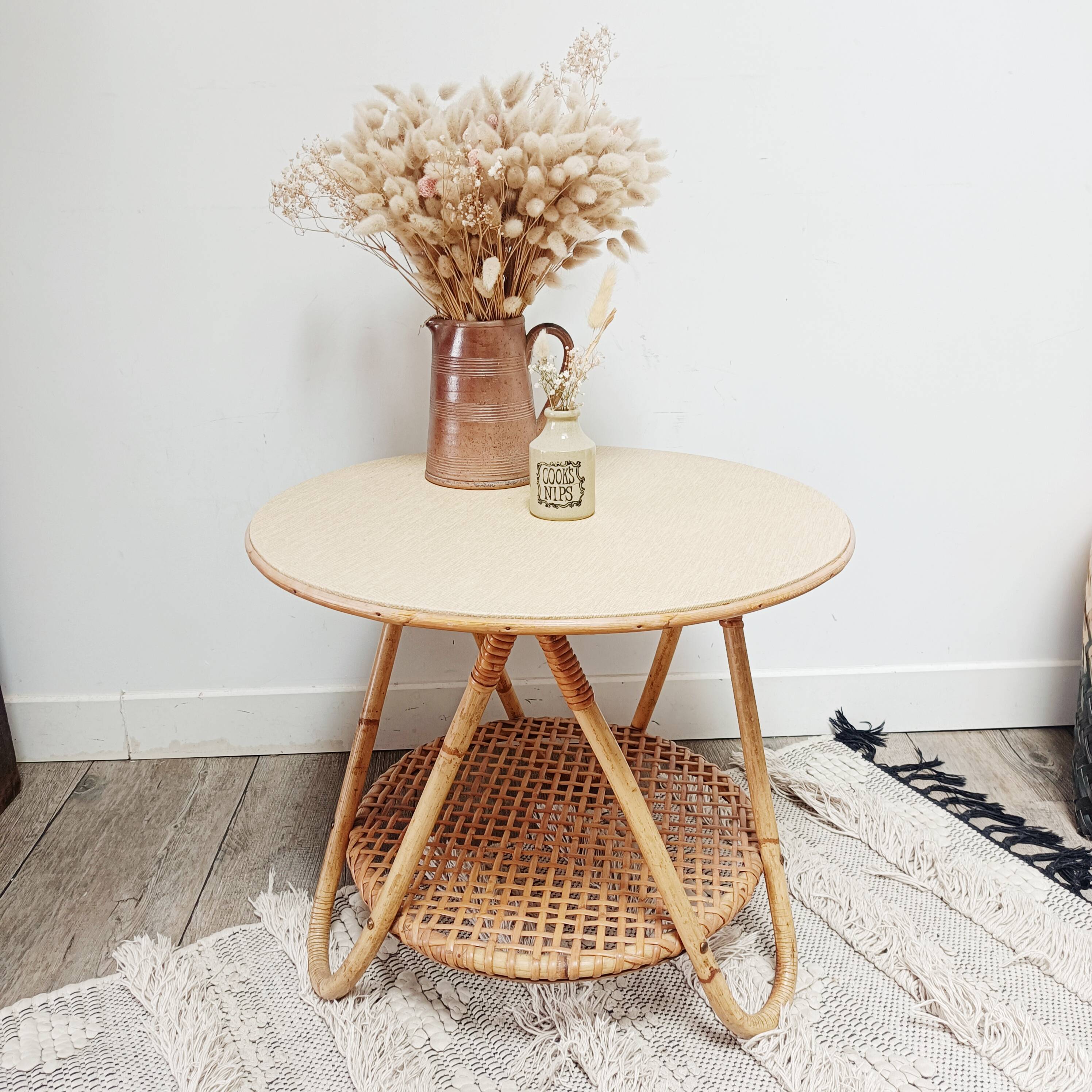 Rattan round table