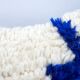 Moroccan Berber cushion cover Azilal with Majorelle blue patterns 50x40cm