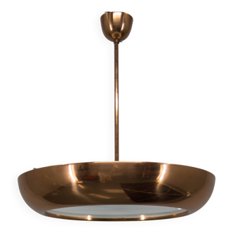 Lustre Bauhaus / Fonctionnaliste en Cuivre UFO, années 1930