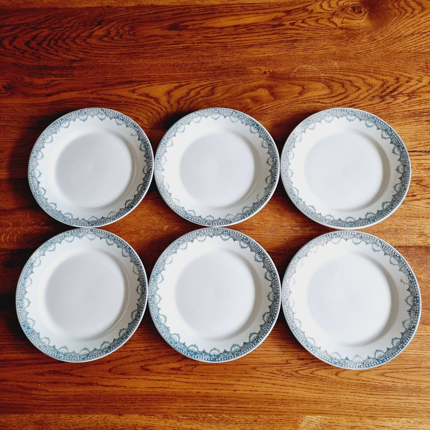 6 Clairfontaine Recamier iron earth flat plates