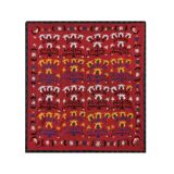 Hand knotted rug, vintage turkish rug 222x231 cm