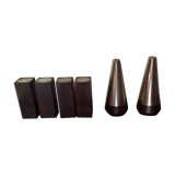 Scandinavian rosewood salieres and peppers by A.H.