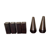 Salières et poivrières scandinave en palissandre signés A.H