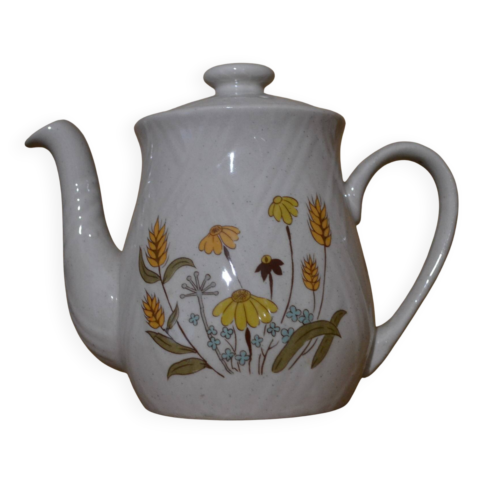 Flower teapot, handmade decoration.