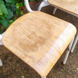 Series of 4 school chairs