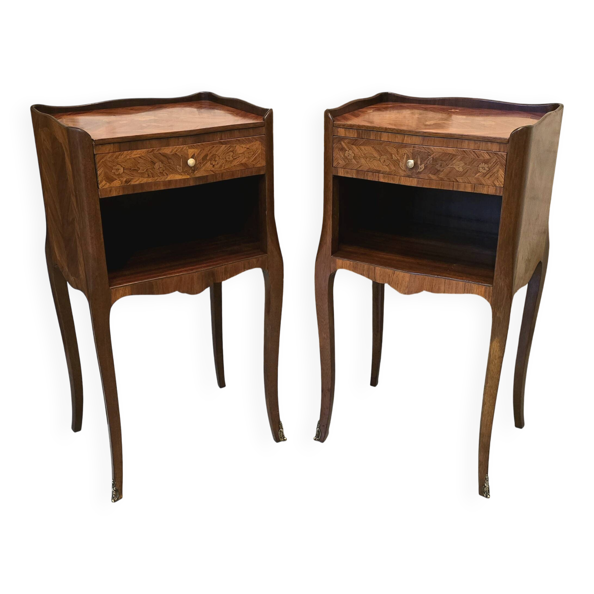 Pair of Louis XV style bedside tables
