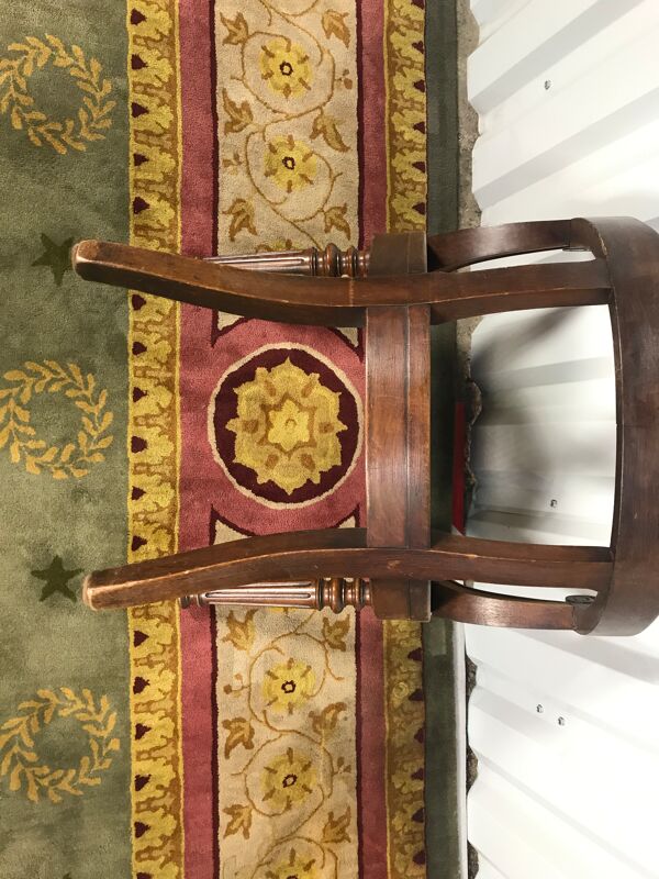 fauteuil de bureau de style Louis XVI cannage