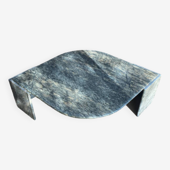 Table basse en marbre roche bobois feuille annees 70