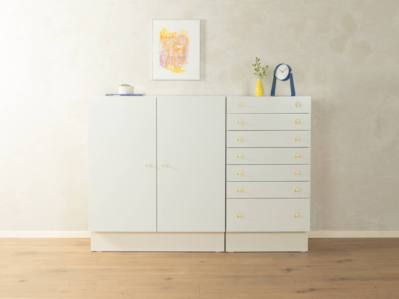 Expressive chest of drawers set by interlübke, 1960s, white, vintage
