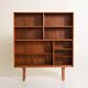 Bibliothèque en noyer scandinave, années 1960