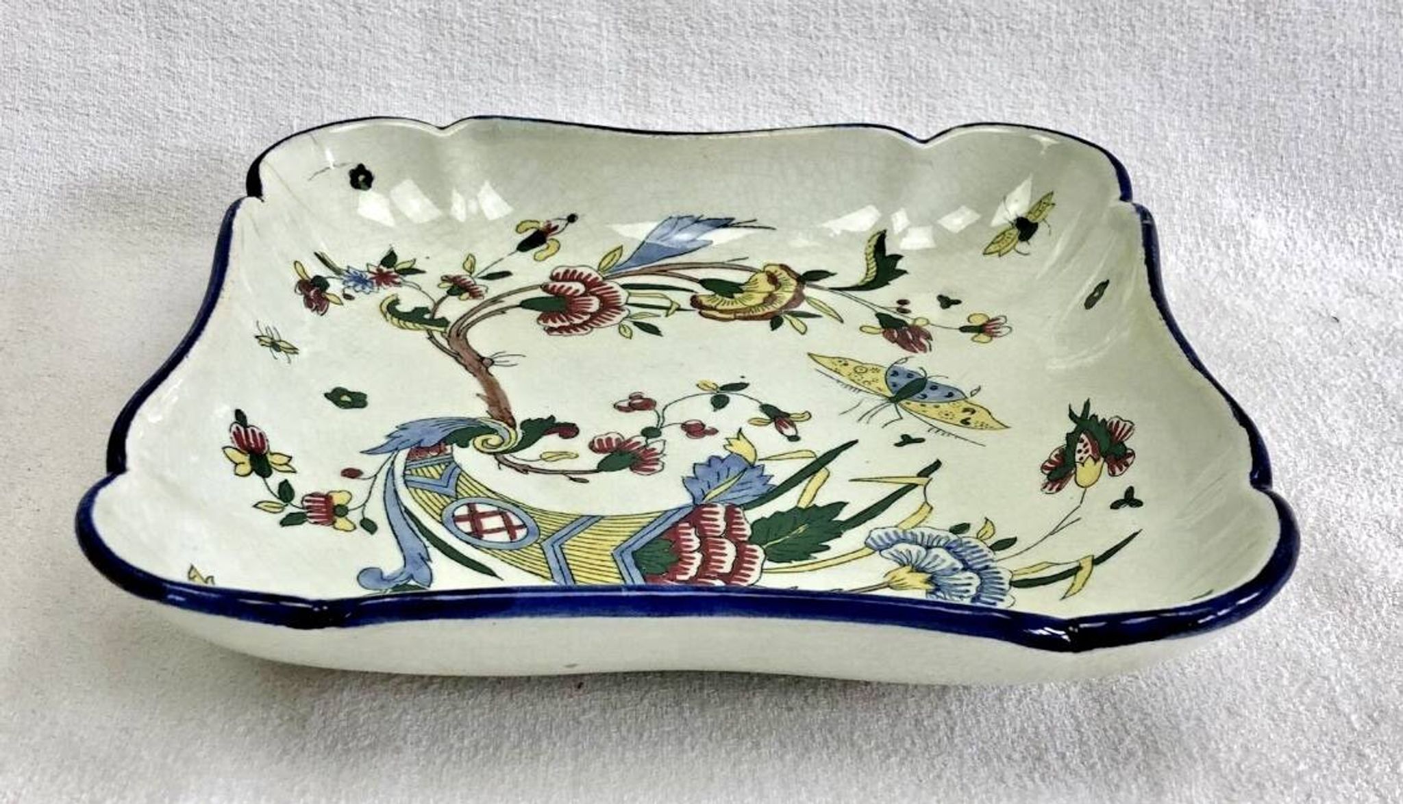 Ancien plat creux Gien corne d’abondance 1875/1935