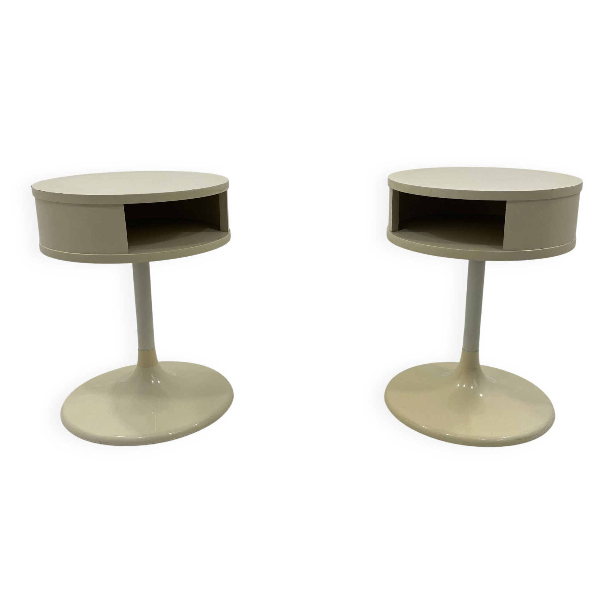 Tables d'appoint Tulipe de l'ère spatiale par Lusch Erzeugnis pour Lusch & Co, années 1970, ensemble de