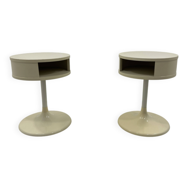 Tables d'appoint Tulipe de l'ère spatiale par Lusch Erzeugnis pour Lusch & Co, années 1970, ensemble de