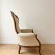 Pair of Voltaire armchairs in wood and gingham fabric.