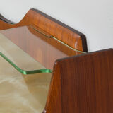Mid century Italian credenza sideboard in walnut, 1950