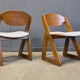 Vintage brutalist dining chairs, set of 6 - 1960s