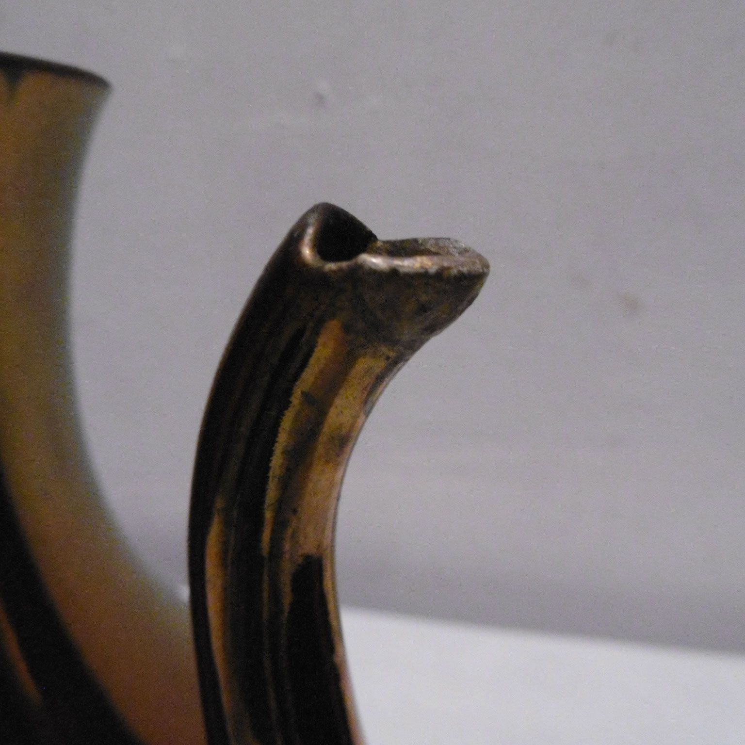 Jersey earthenware teapot - bronze color