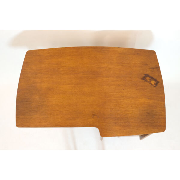 Bureau en chêne tripode, Jacques Hauville 1950